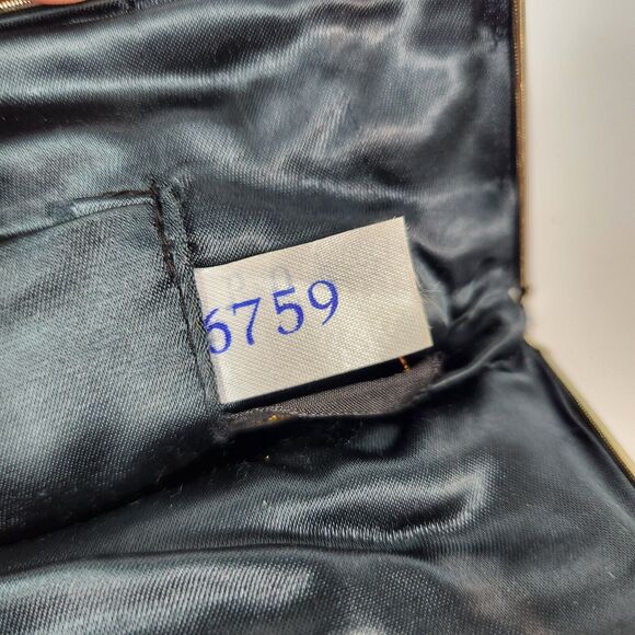 VTG Black Small Beaded Purse Womens Handbag 1920s Flapper Gir Made In‎ Hong Kong - Picture 9 of 16